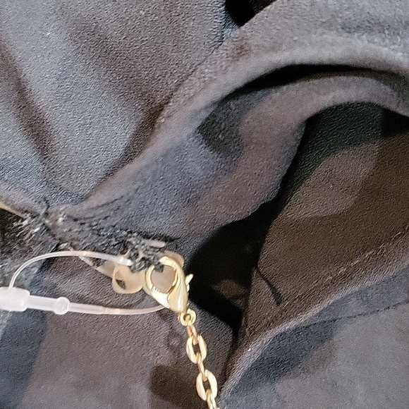 A.Byer Black Short Slv Blouse w/Removable Necklace NWT Jr Women’s Sz S - Picture 10 of 10